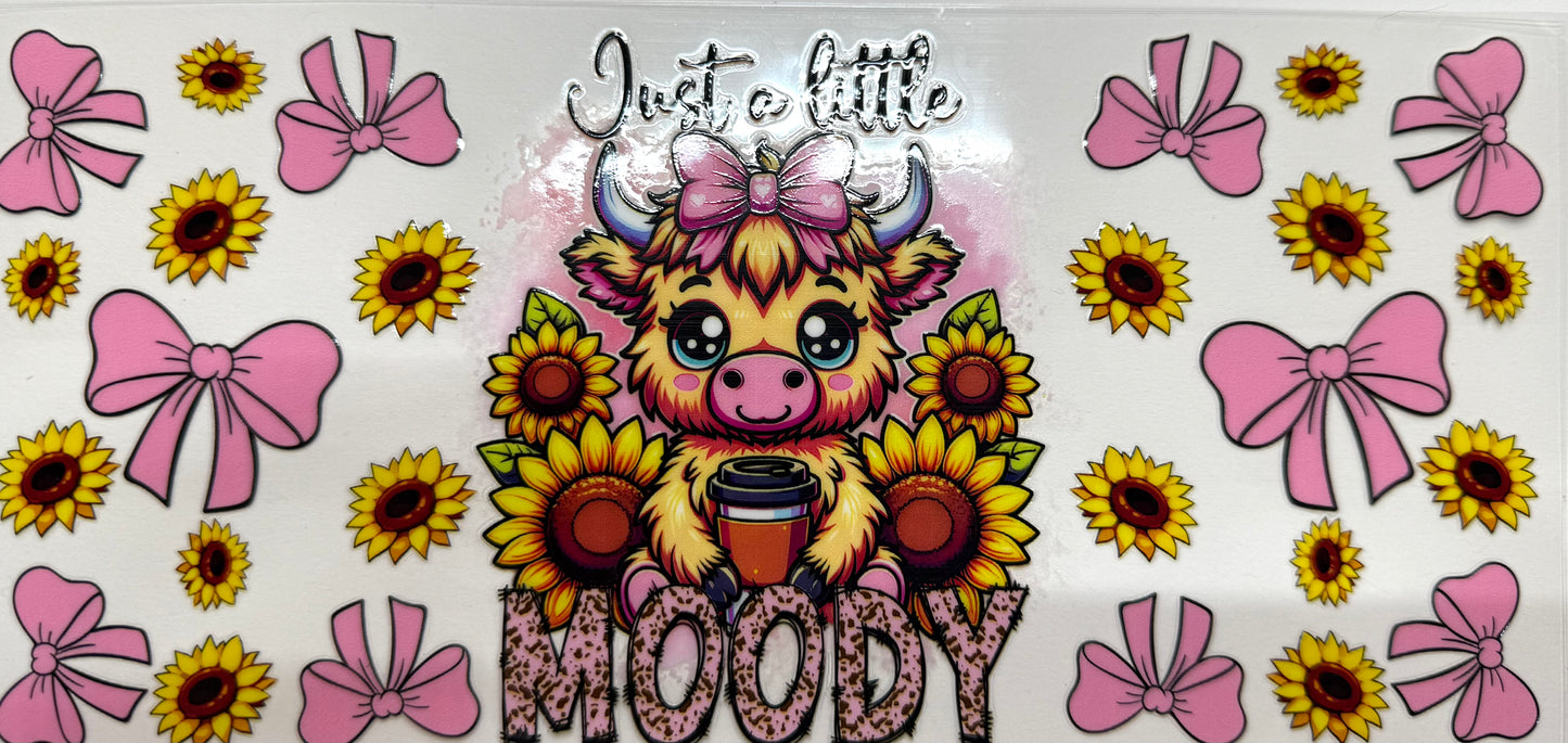Cow with pink bows Decal