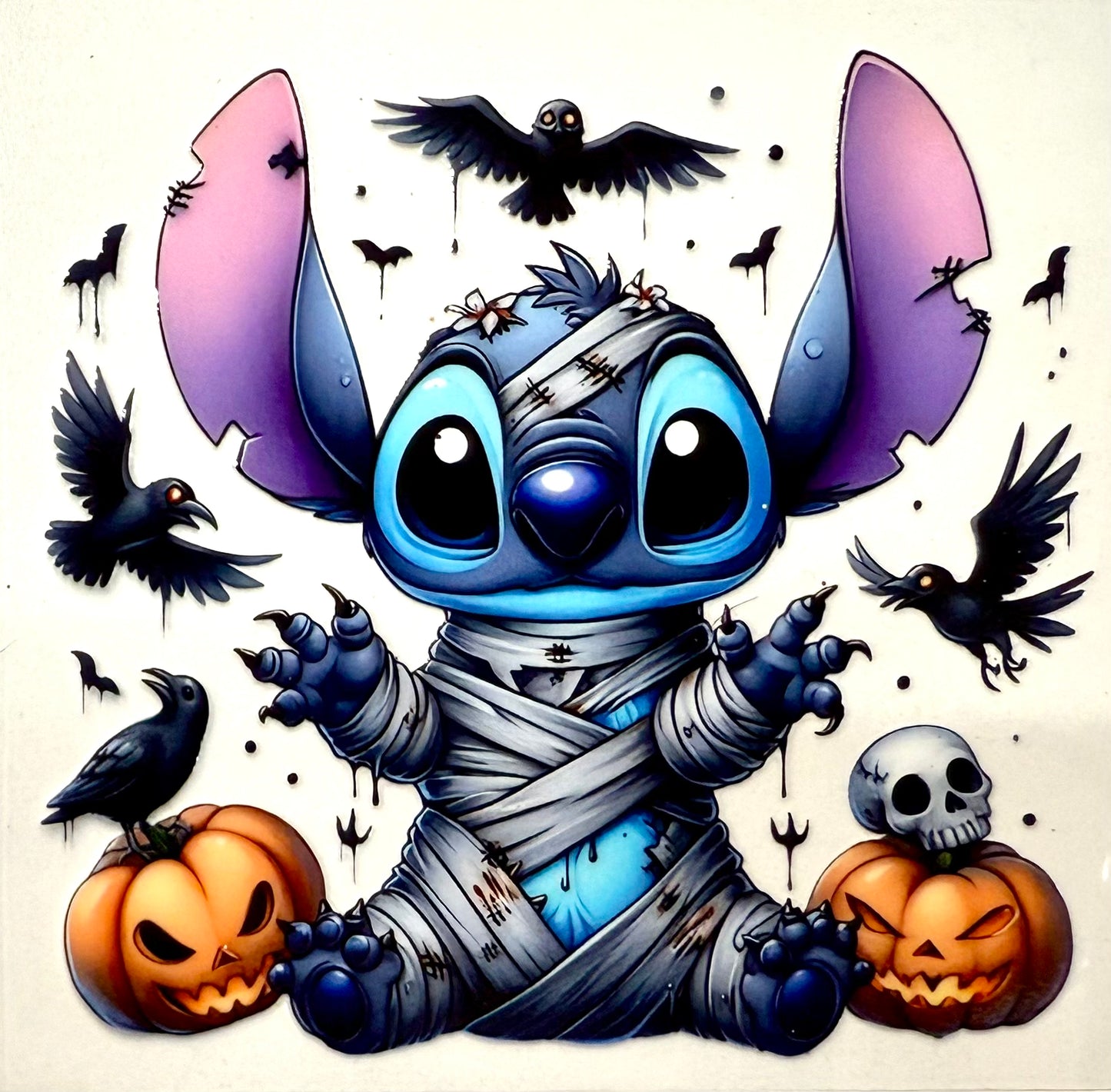 Stitch in ghost wraps Decal