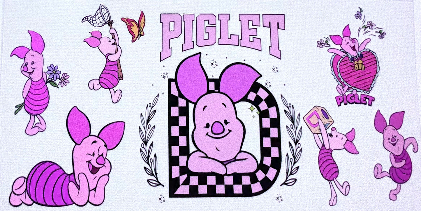 Pink Pig D Decal