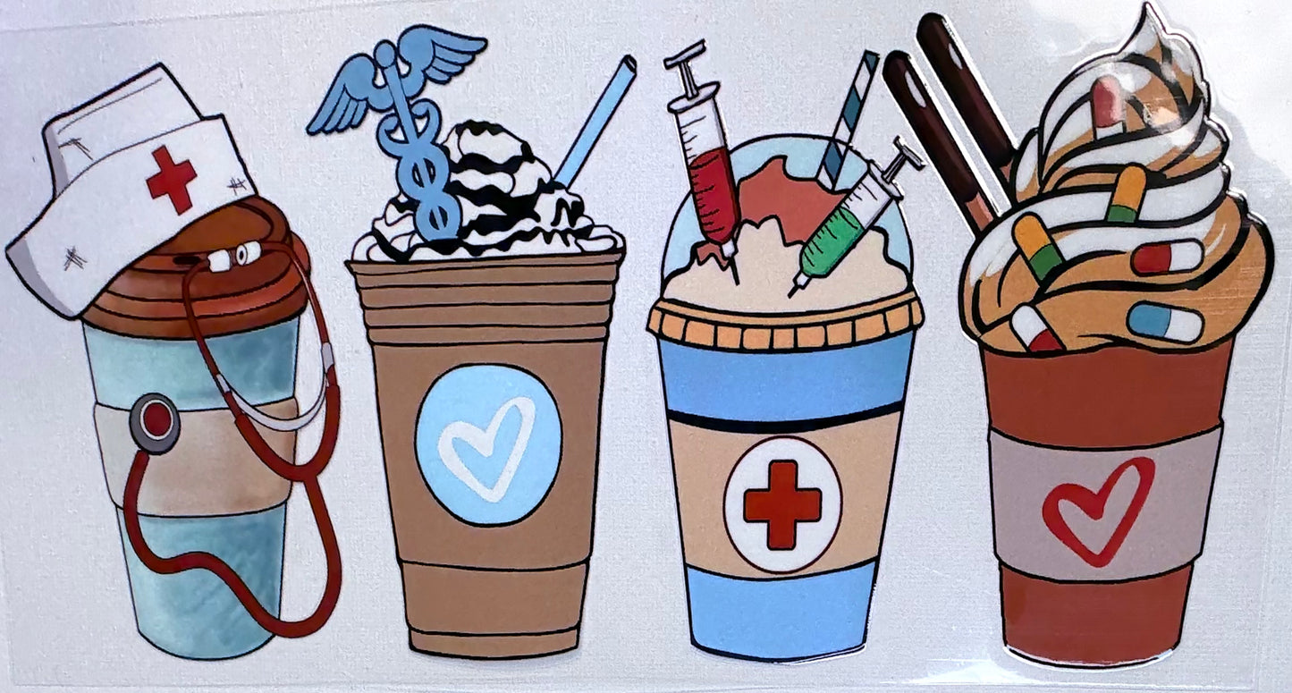 4 cup Nurses Decal