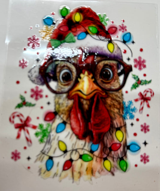 Christmas Chicken Decal
