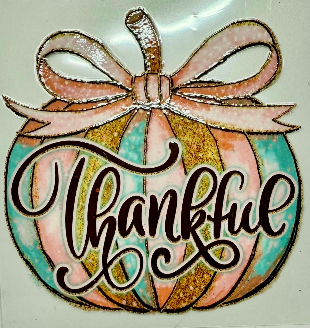 Thankful Pumpkin Decal