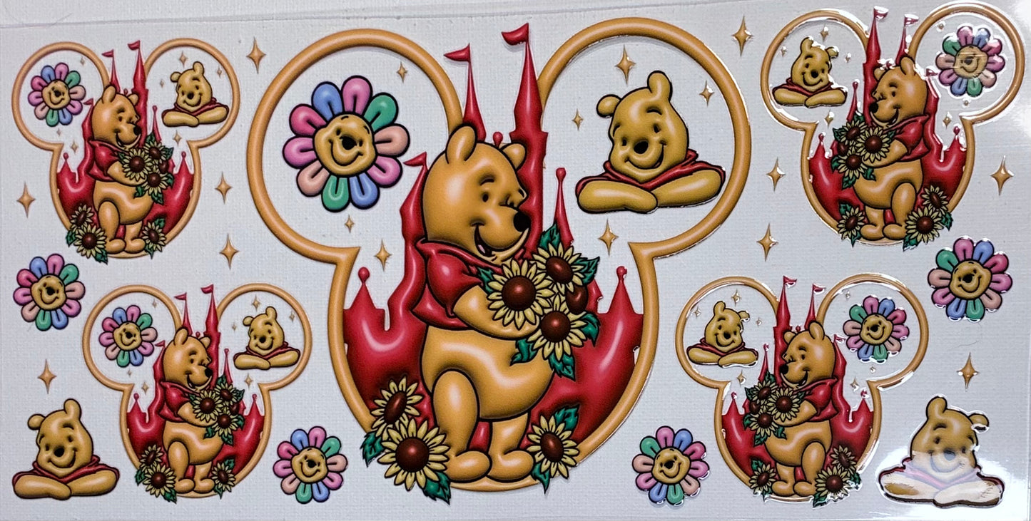 Bear with Flowers Decal