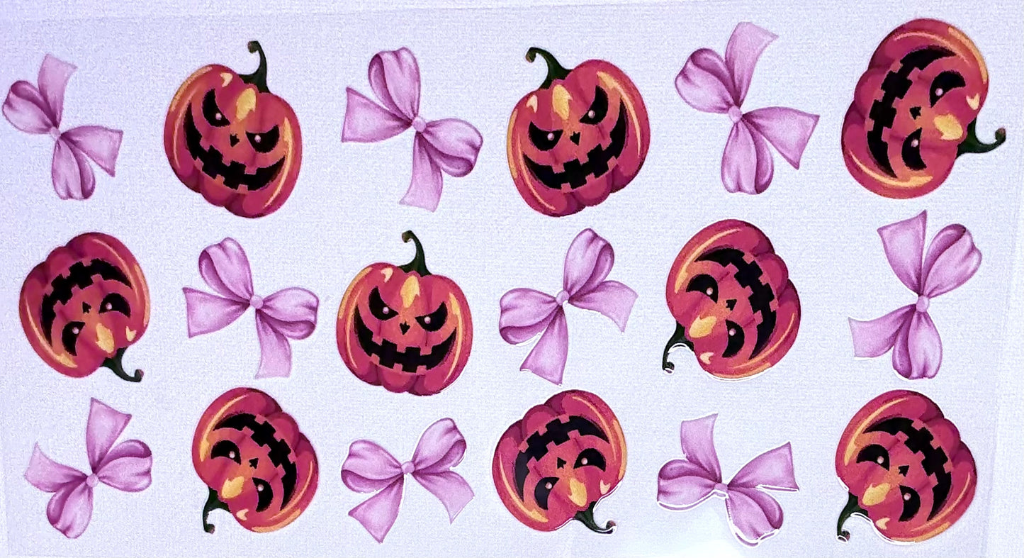 Pumpkins and Bows Decal