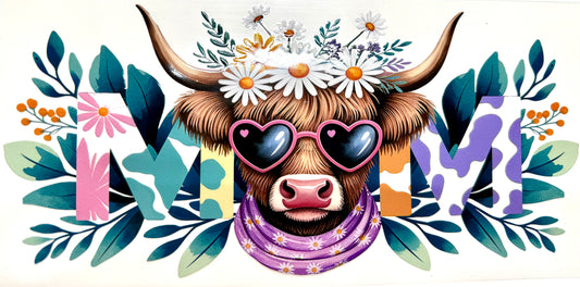 Cow with glasses Decal