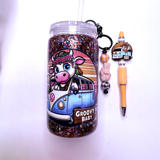 RTS Cow in VW w/Pen, Charm