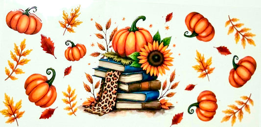 Pumpkiins and Books Decal