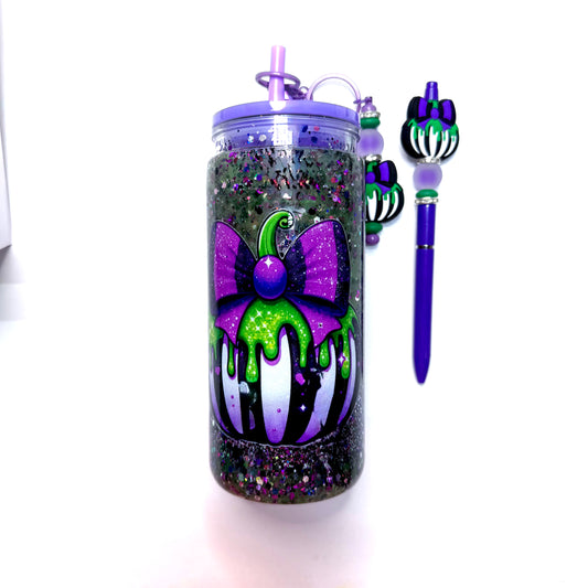 RTS Purple/Green Pumpkin w/ pen, charm