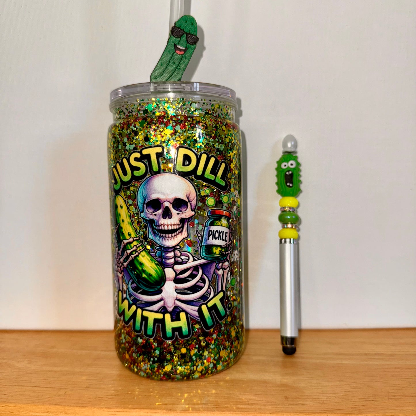 16 oz RTS Dill w/pen & straw top