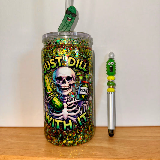 16 oz RTS Dill w/pen & straw top