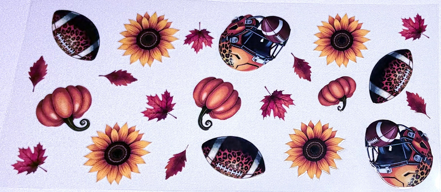 Football and Pumpkins Decal
