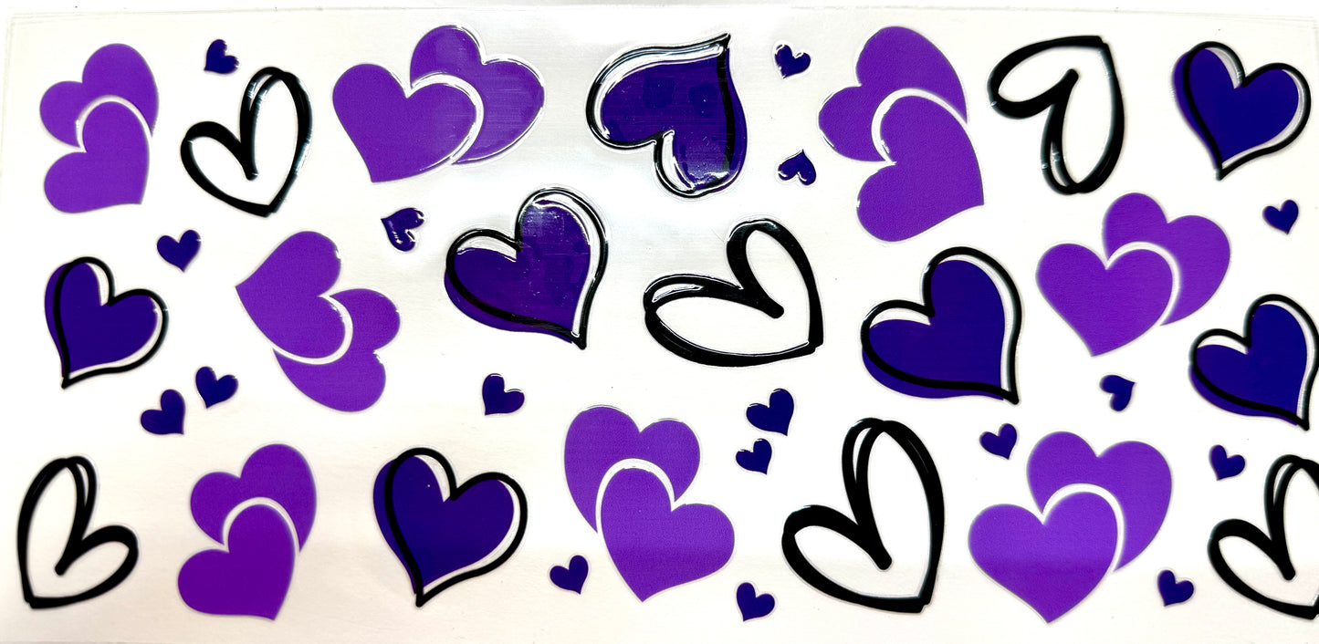 Purple Hearts Decal