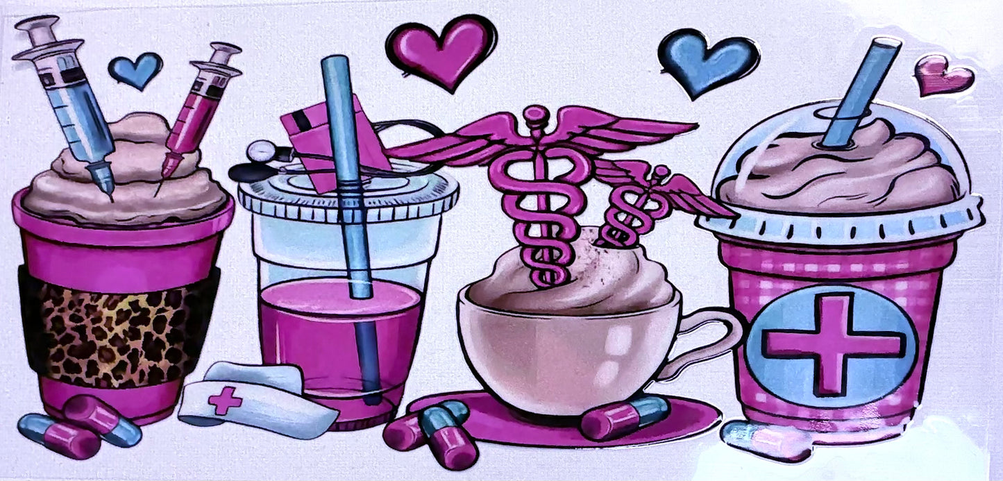 4 cup Nurses 2 Decal